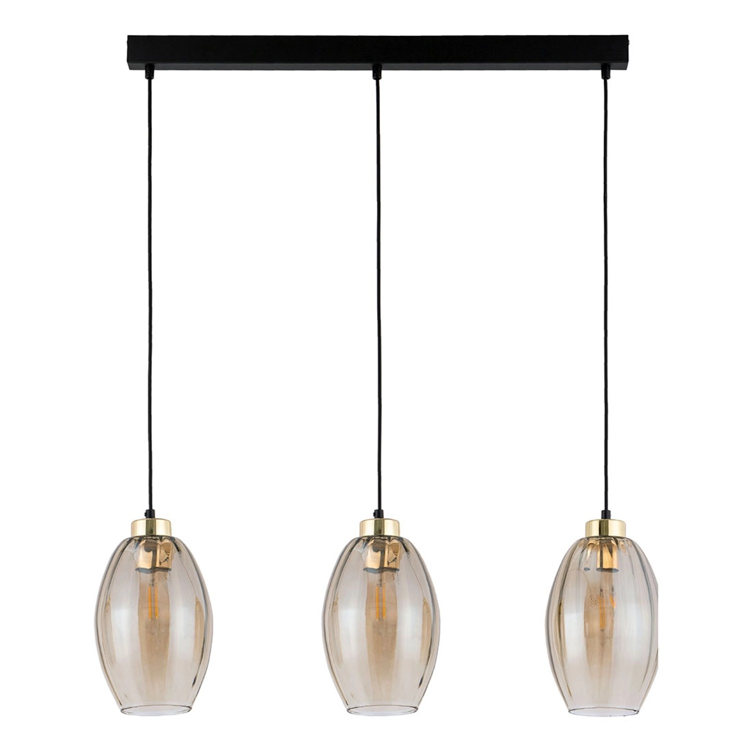 TK Lighting Lampa wisząca SEBO 3x15W E27 amber