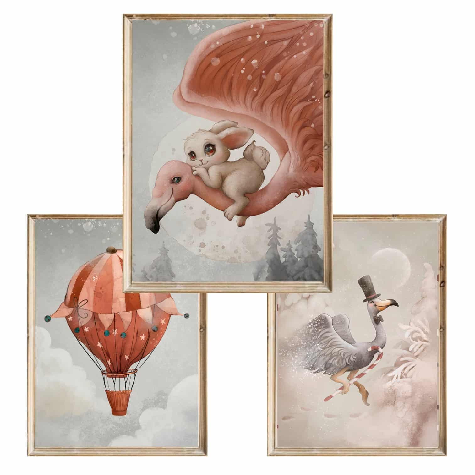 Zestaw trzech plakatów dla dzieci Magic Dreams 1 - A4