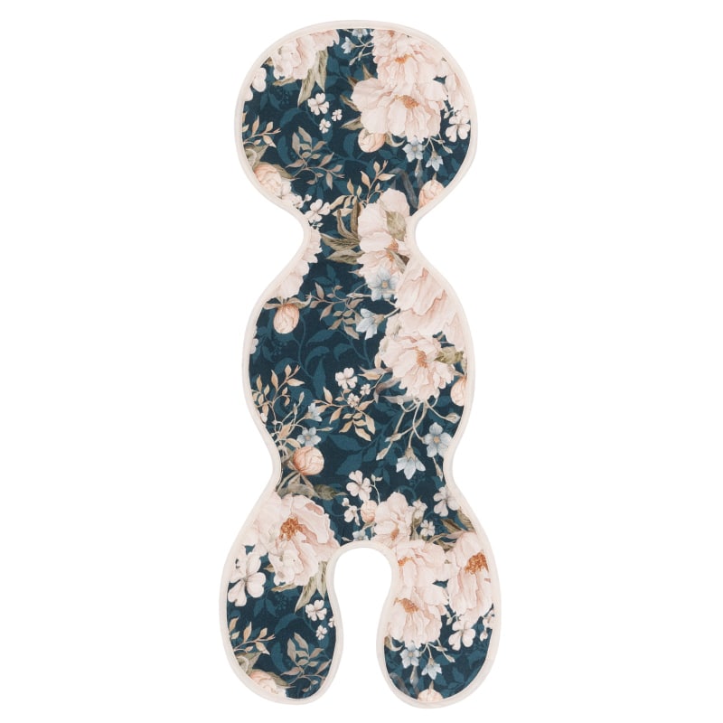 Wkładka bambusowa antypotowa do fotelika 0-13 kg, 9-18 kg Peonie Granat SM