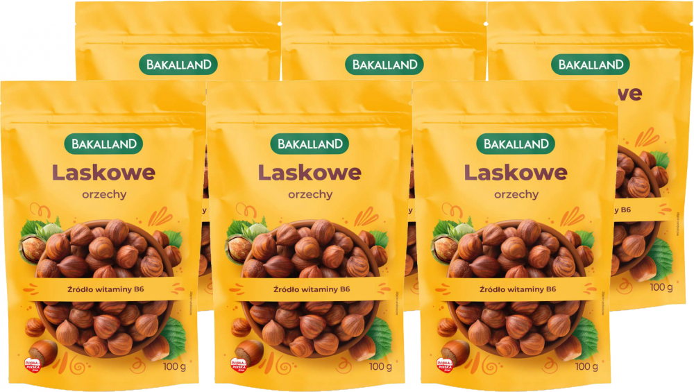 6x Orzechy laskowe Bakalland, 100g