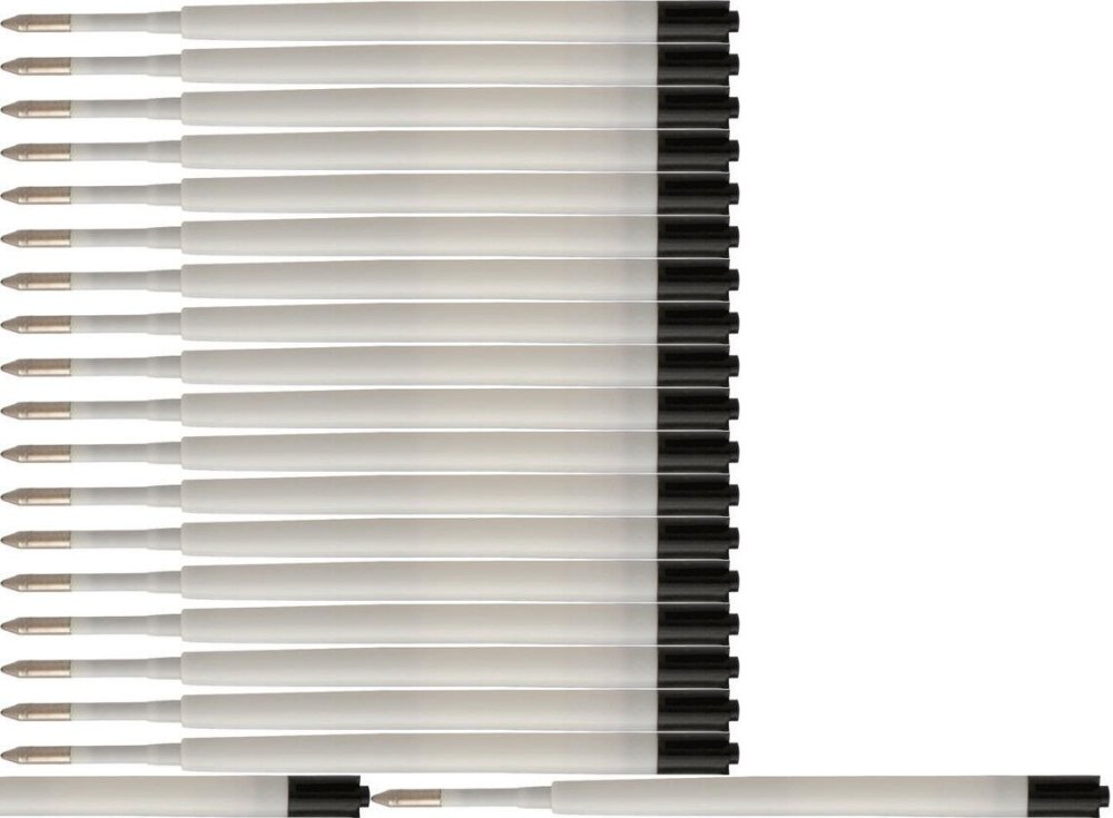 20x Wkład do długopisu MemoBe, 95mm, 0.7mm, 20 sztuk, czarny