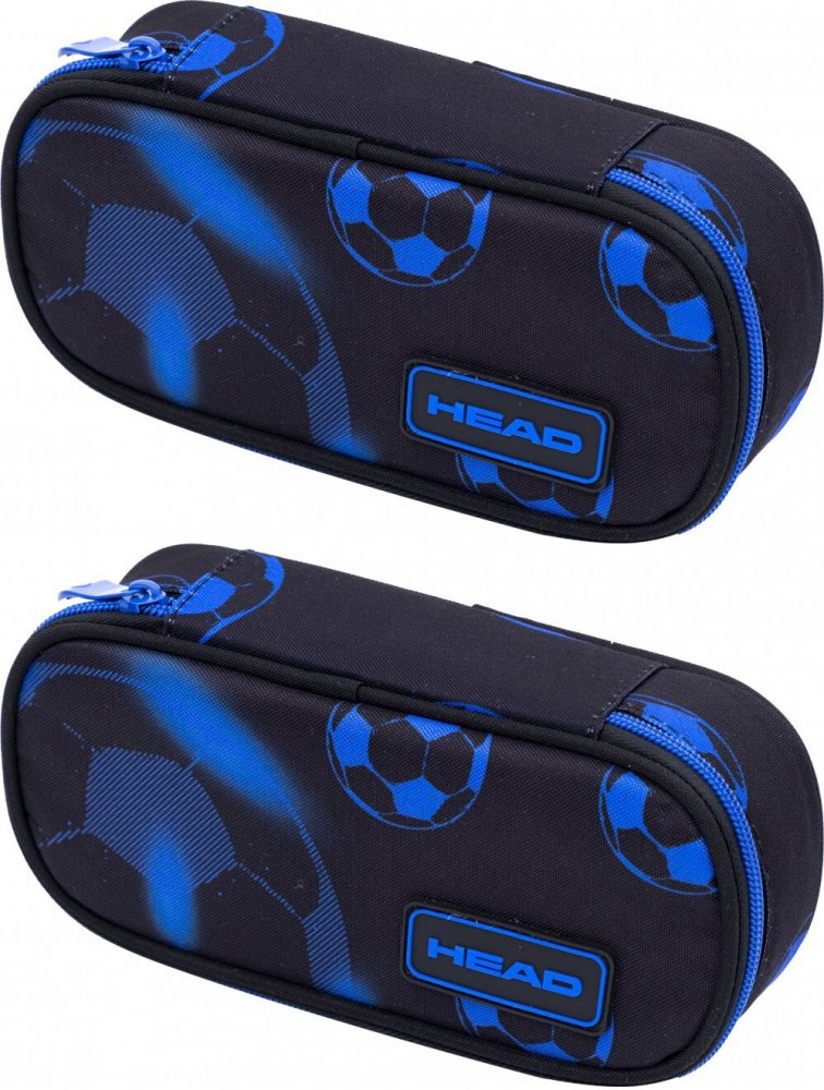 2x Piórnik szkolny Astra Head Neo Blue Football AC6, saszetka, bez wyposażenia