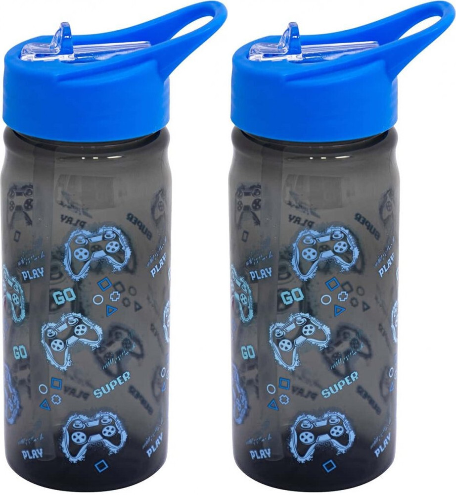 2x Bidon na wodę Astra Aqua Pure Go Playing, z rurką, 450ml, bez BPA
