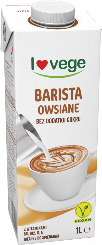 Napój owsiany Lovege dla Baristów, bez dodatku cukru, 1l