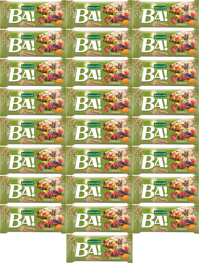 25x Baton zbożowy Bakalland BA! 5 bakalii, 40g