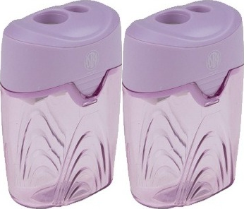 2x Temperówka Astra Wave, z pojemnikiem, 2 otwory, 1 sztuka, mix kolorów pastelowych
