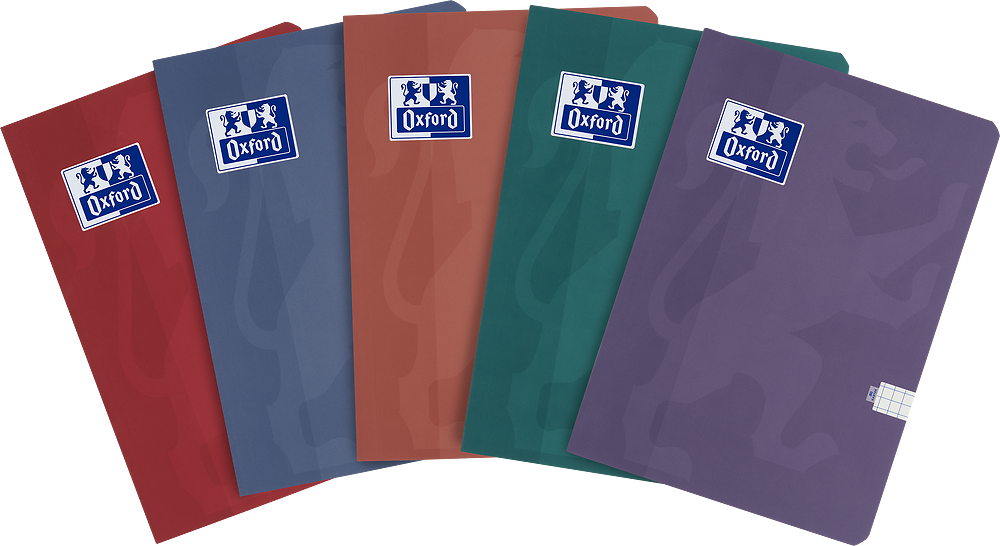 5x Brulion w kratkę MO Oxford Touch Trend, A5, miękka oprawa, 80 kartek, mix kolorów