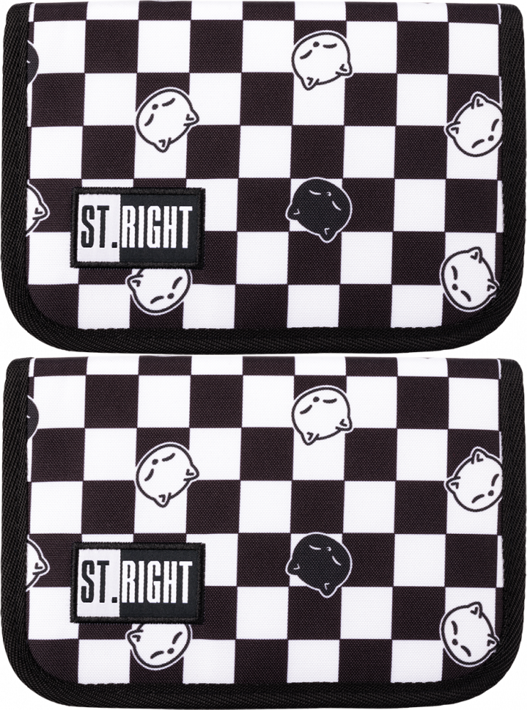 2x Piórnik dwuklapkowy St. Right PC3, bez wyposażenia, 20.5x14x3.5cm, Chess Cats