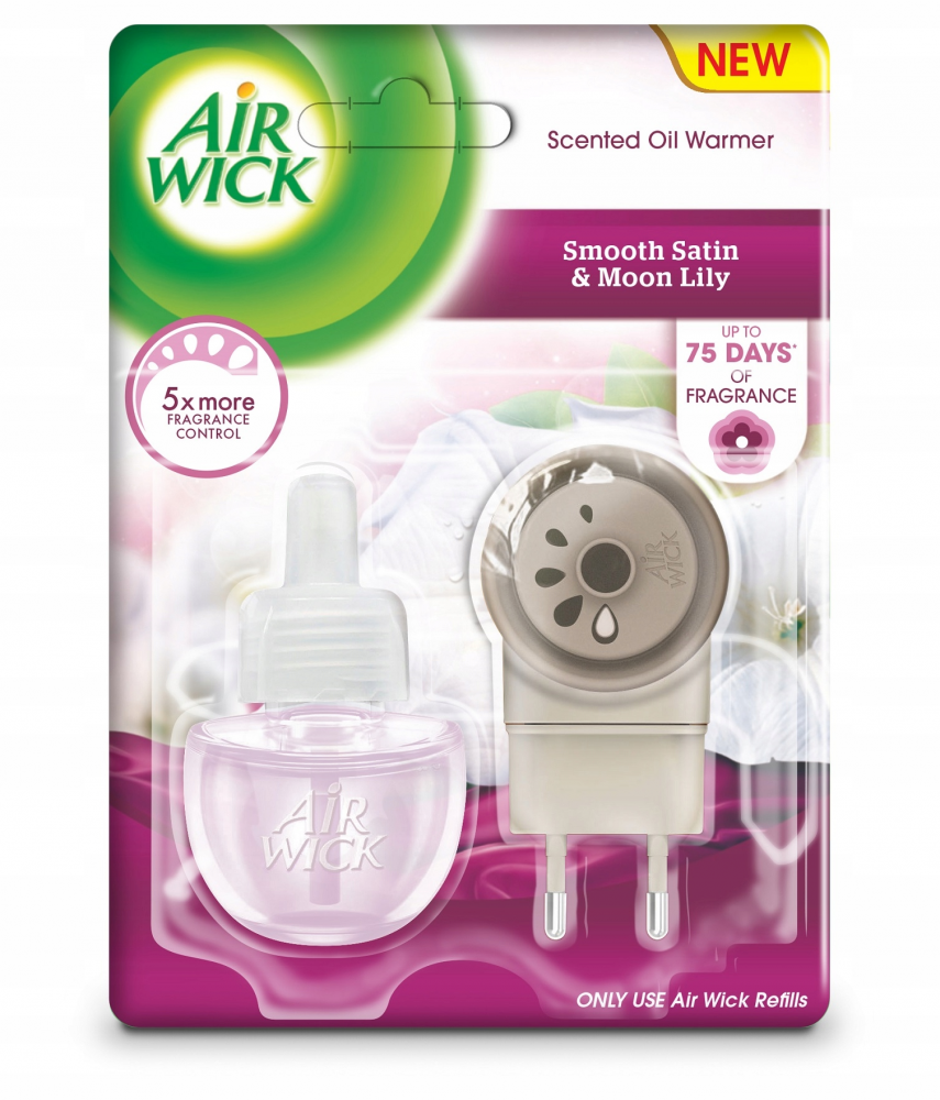 Odświeżacz elektroniczny Air Wick, Księżycowa lilia otulona satyną, urządzenie + wkład 19ml