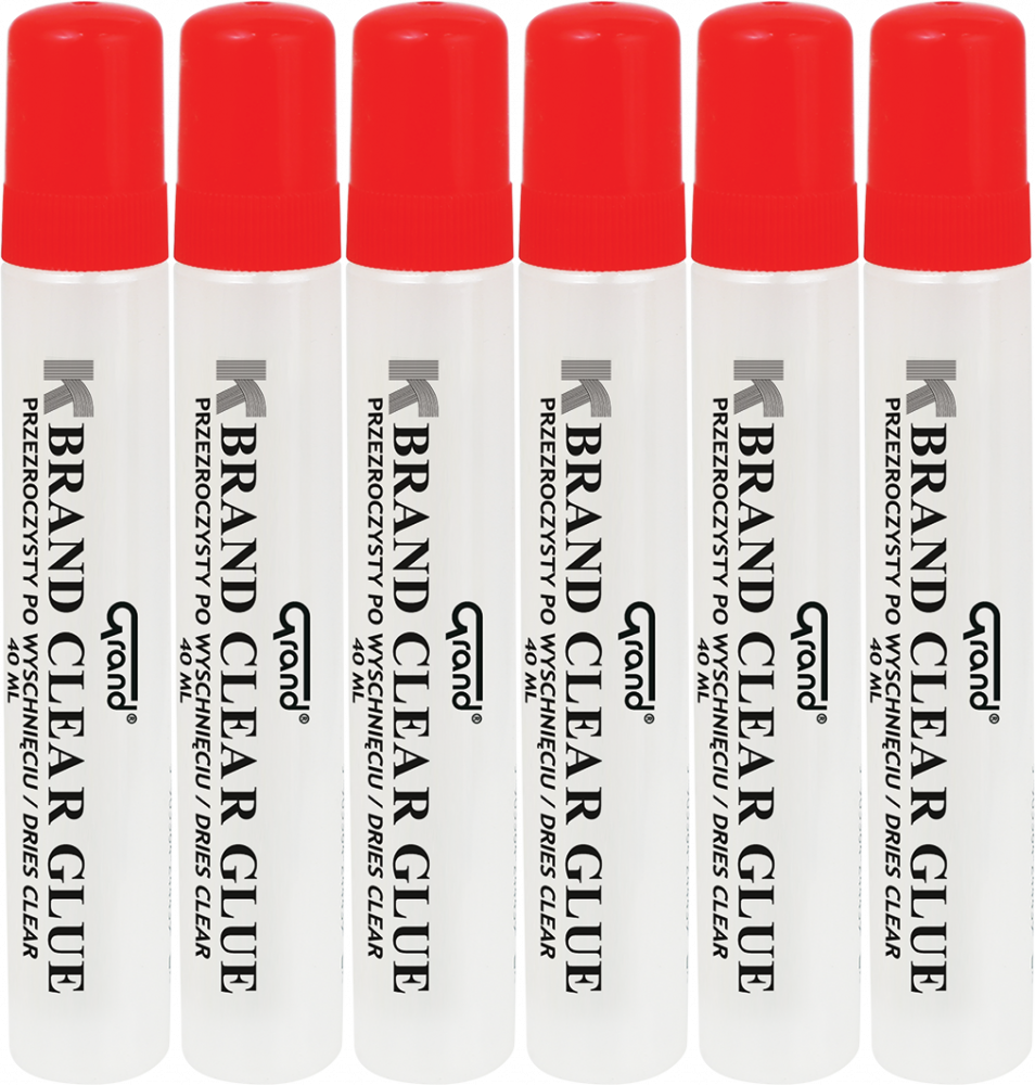 6x Klej biurowy Grand K, w płynie, 40ml