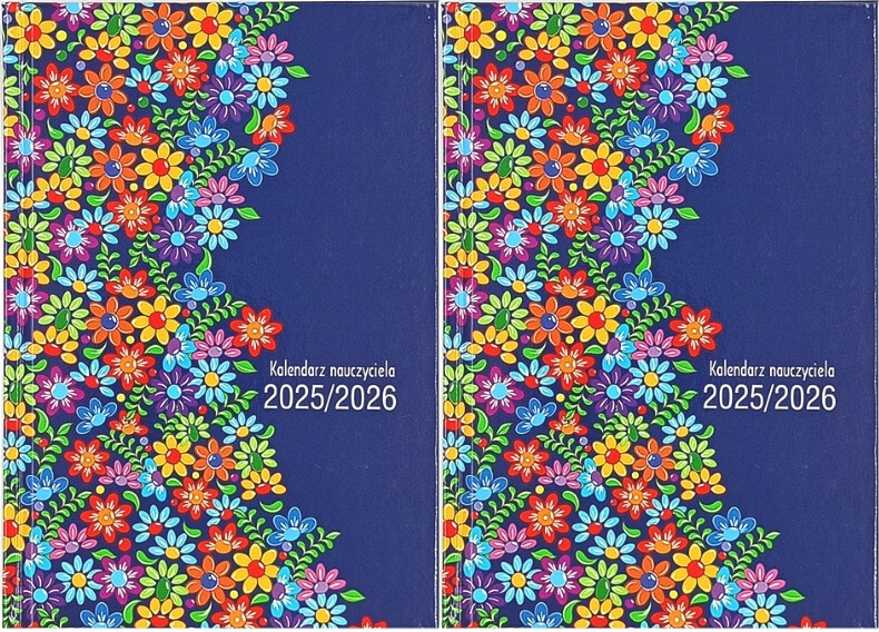 2x Kalendarz nauczyciela 2025/2026 Kreska, A5, tygodniowy, mix wzorów