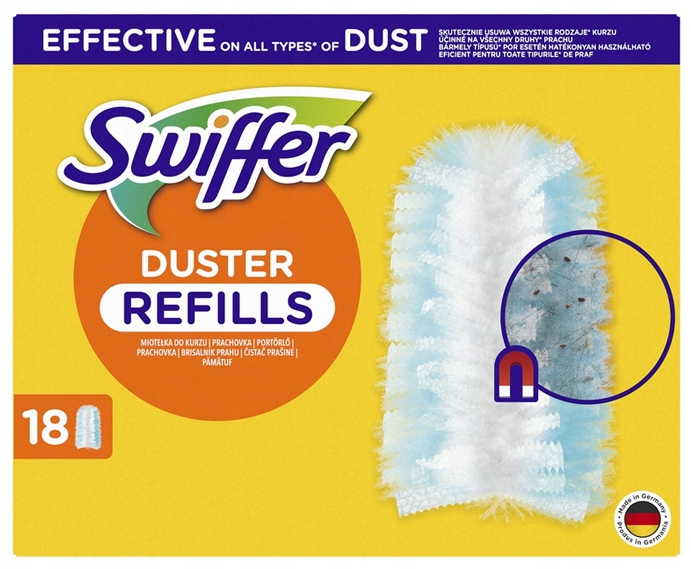 Wkład wymienny do miotełek Swiffer Duster, do kurzu, 18 sztuk