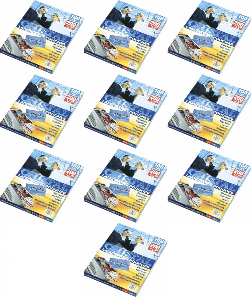 10x Folia do laminowania Argo, 216x303mm, A4, 2x100 μm, antystatyczna, 100 sztuk
