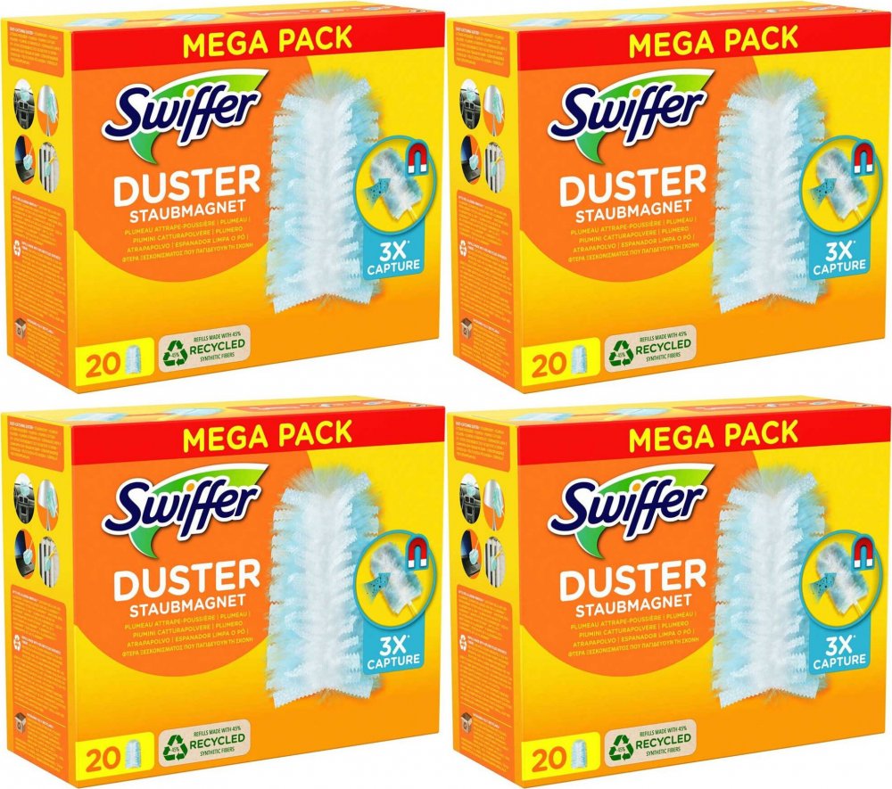 4x Wkład wymienny do miotełek Swiffer Duster, do kurzu, 20 sztuk