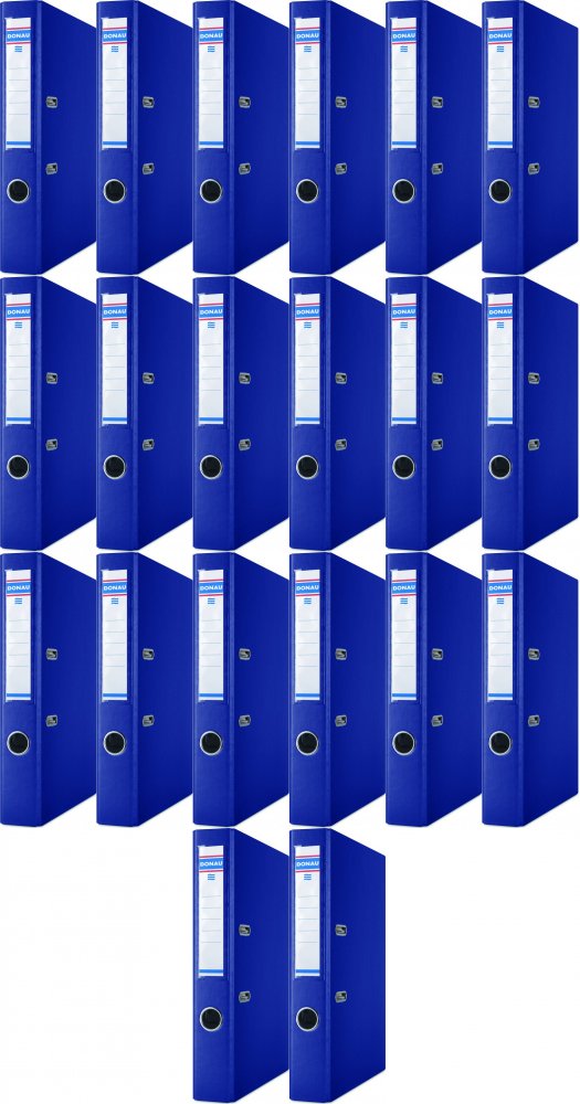 20x Segregator A4 Donau Master, szerokość grzbietu 50mm, do 350 kartek, granatowy