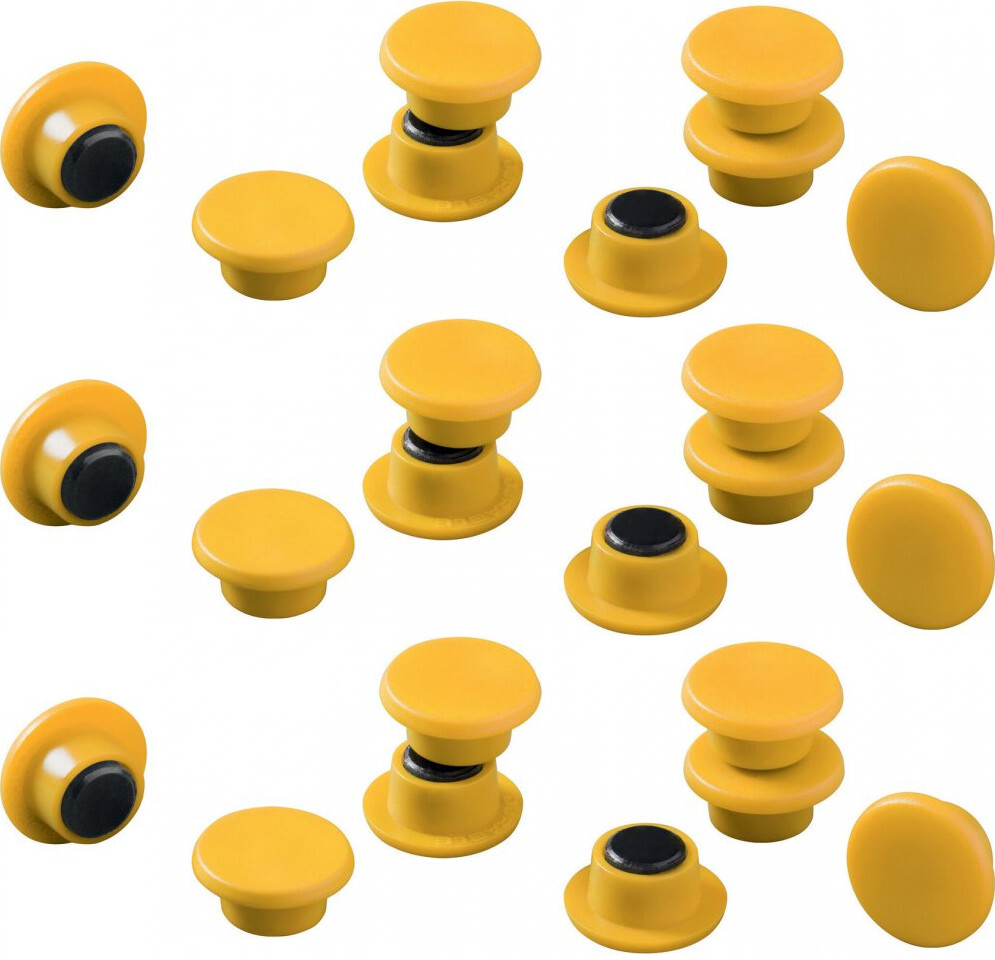 2x Magnesy Durable, 15 mm, 20 sztuk, żółty