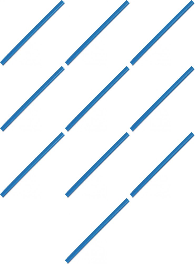 10x Listwa wsuwana Durable, 3mm, do 30 kartek, 1 sztuka niebieski