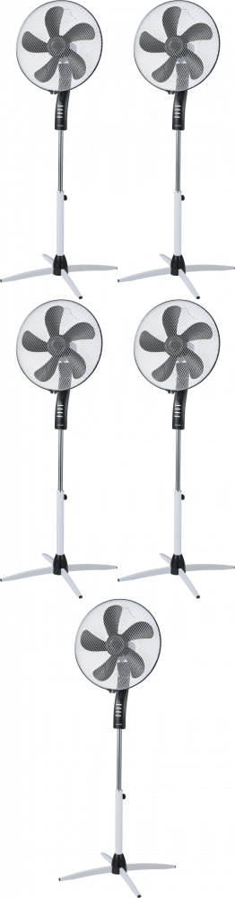 5x Wentylator stojący Blaupunkt ASF501, średnica 40cm, biało-czarny