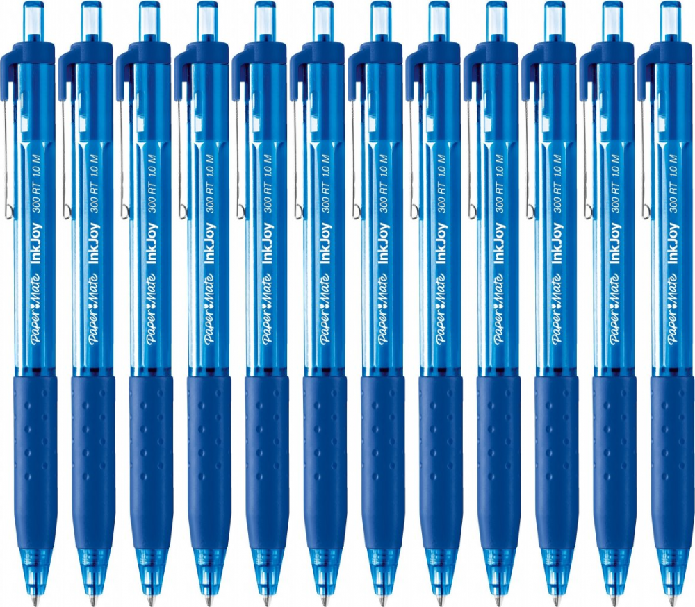 12x Długopis automatyczny Paper Mate, InkJoy 300RT, M, niebieski