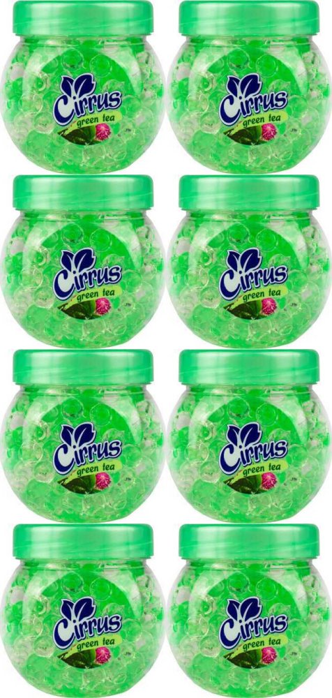 8x Odświeżacz powietrza Cirrus kulki, green tea, żel, 150g