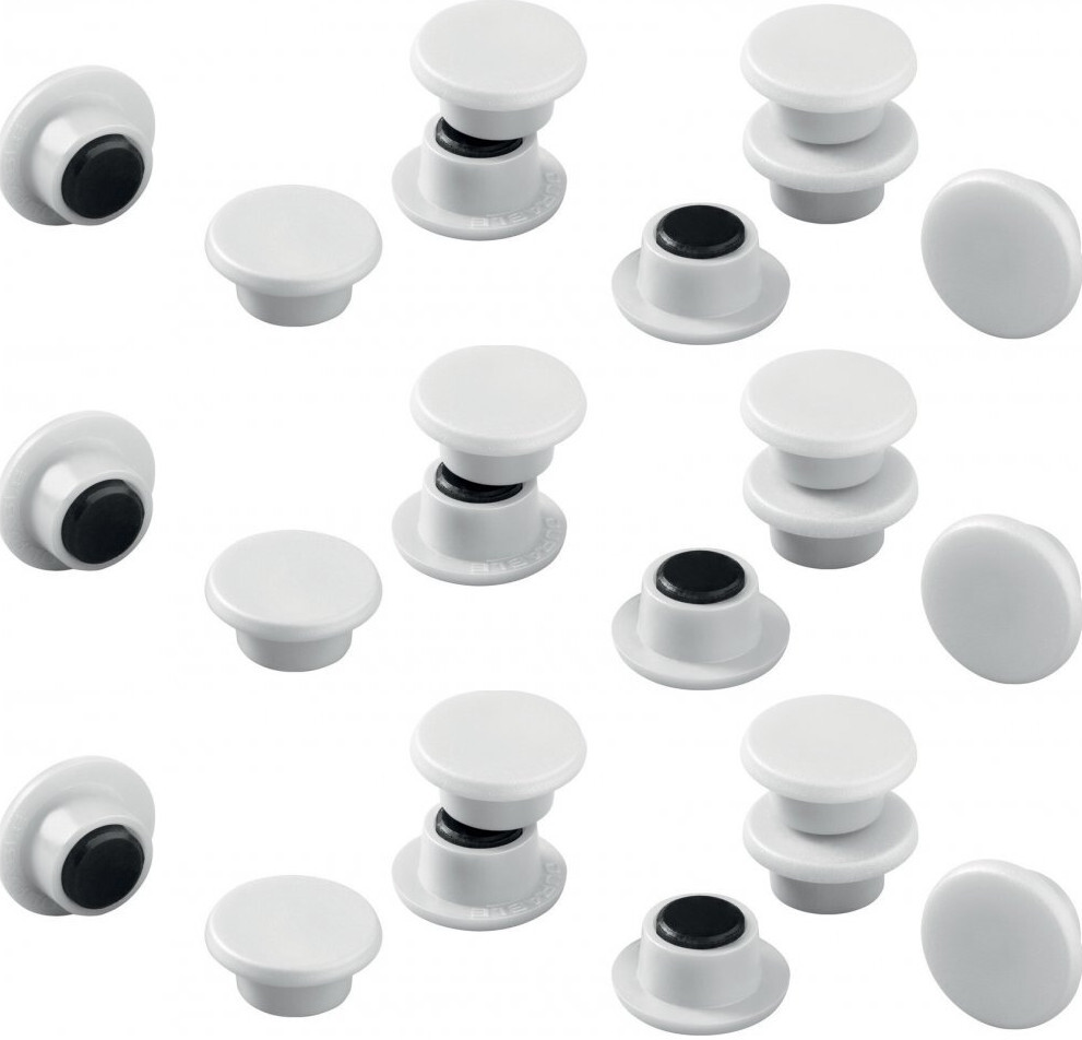 3x Magnesy Durable, 15 mm, 20 sztuk, biały