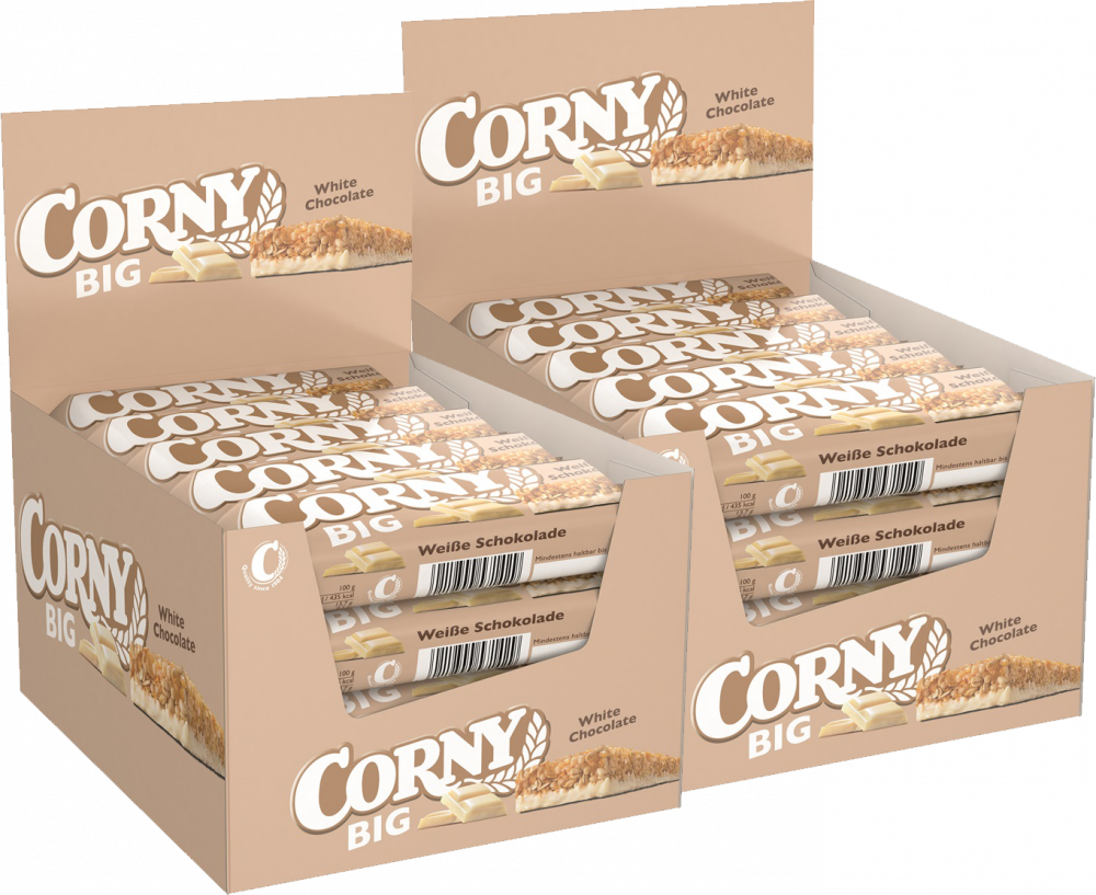 48x Baton zbożowy Corny Big z białą czekoladą, 40g