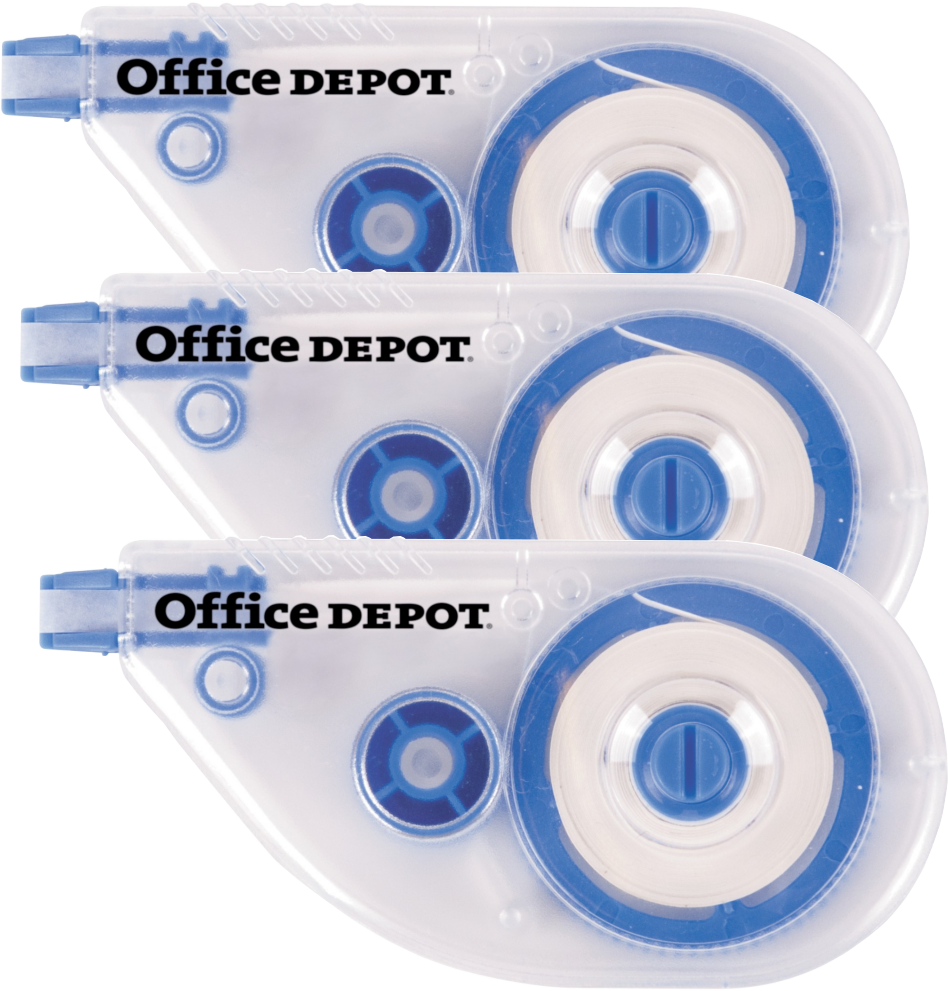 3x Korektor w taśmie Office Depot, korekcja boczna, 4.2mmx8.5m