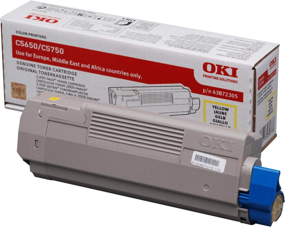 Toner Oki (43872305), 2000 stron, yellow (żółty)