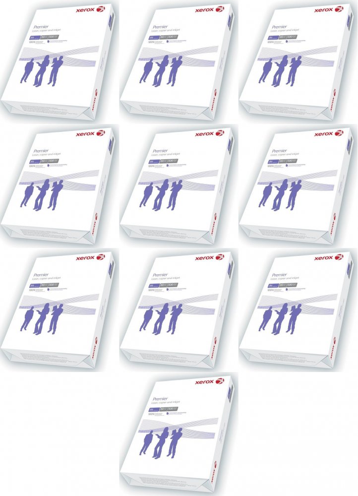 10x Papier ksero Xerox Premier, A4, 80g/m2, 500 arkuszy, biały