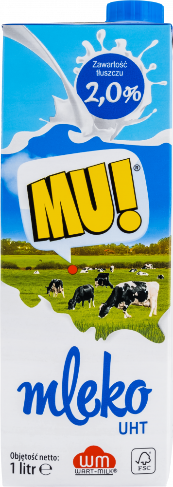 Mleko UHT Wart-Milk MU!, 2%, 1l