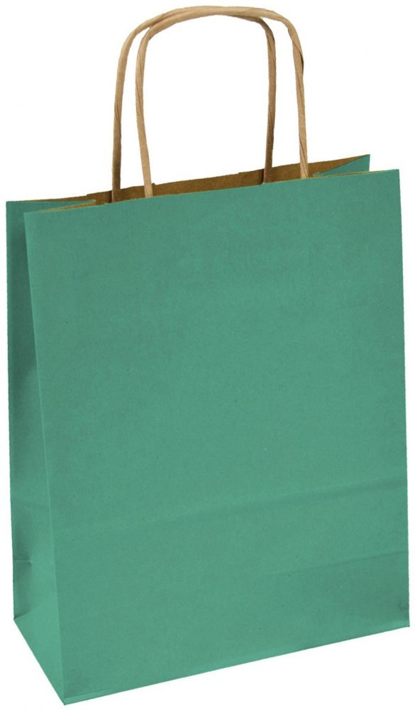 Torba papierowa Ecobag, 305x170x425mm, 100 sztuk, zielony