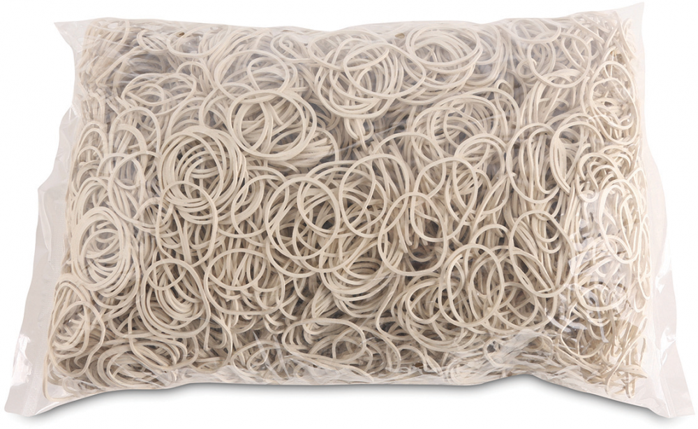 Gumki recepturki Office Products, 30mm, 1kg, biały