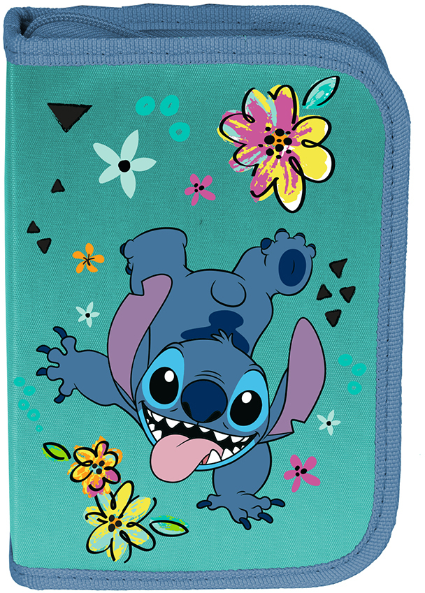 Piórnik szkolny Paso Disney Stitch, 1-komorowy, bez wyposażenia, turkusowy