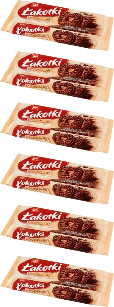 6x Ciastka Mondelez Łakotki, kakaowy, 168g
