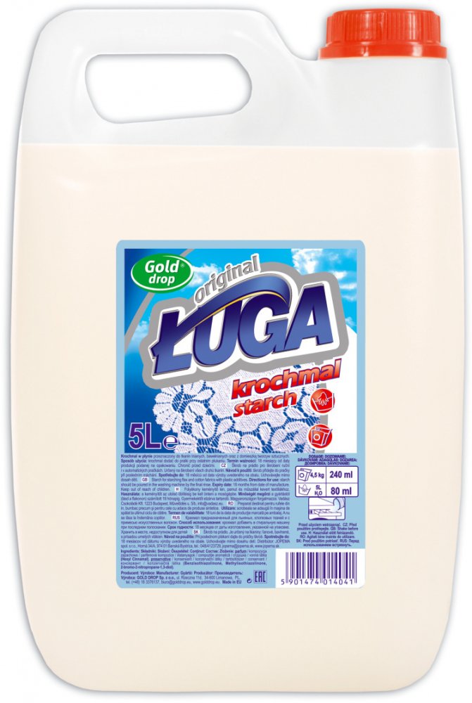 Krochmal w płynie Ługa Gold Drop, original, 5l