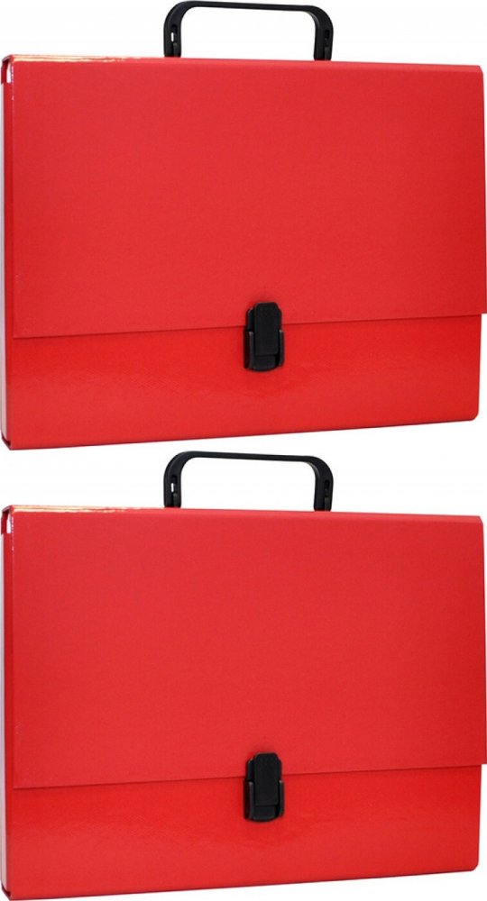 2x Teczka z rączką Office Products, na klips, A4, 50mm, czerwony