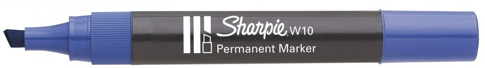 Marker permanentny Sharpie W10, ścięta, niebieski