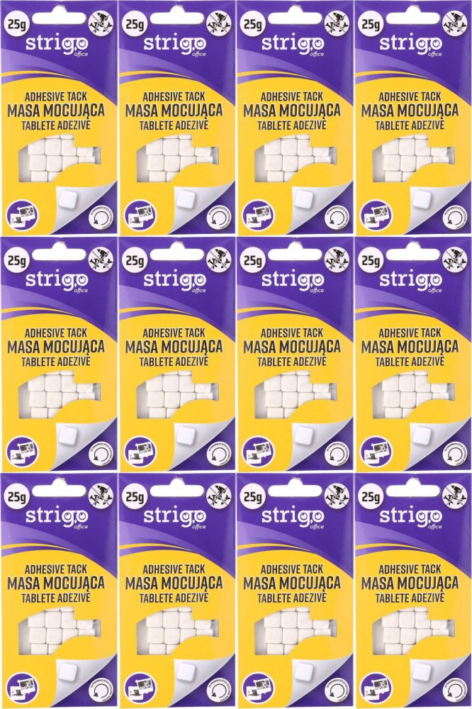 12x Masa mocująca Strigo, 25g, biały