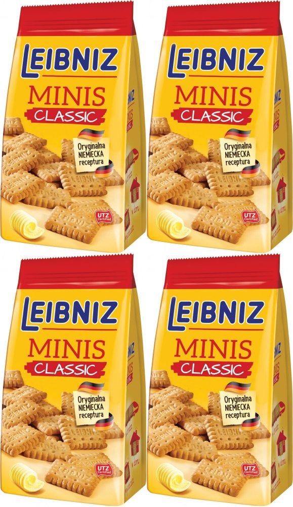 4x Herbatniki Leibniz Minis Classic, maślany, 120g