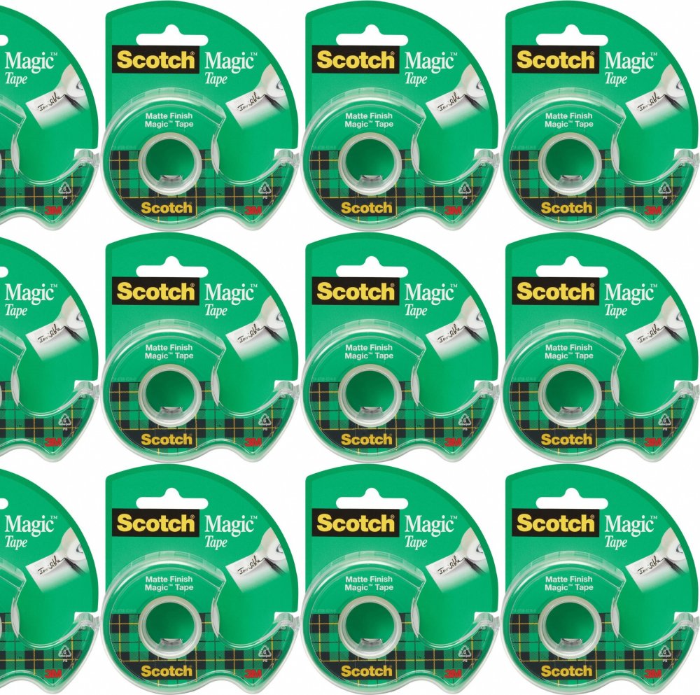 12x Taśma klejąca Scotch Magic 890, z podajnikiem, 19mm x 7.5m, przezroczysty