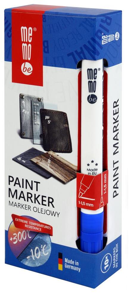 10x Marker olejowy MemoBe MM300, okrągła, 1-1.5mm, niebieski