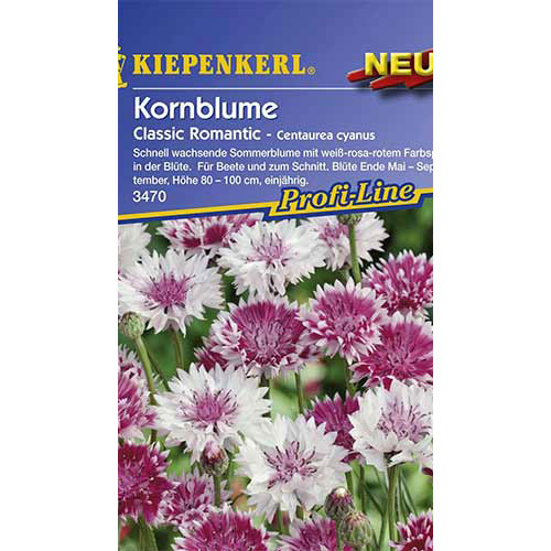 1 pac, Albăstrele Classic Romantic, mix multicolor Kiepenkerl - Semințe: Mod de ambalare: 60 buc