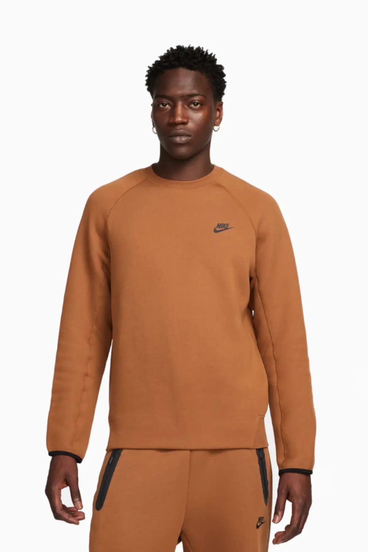 Bluza Nike Sportswear Tech Fleece Crew - Brązowy