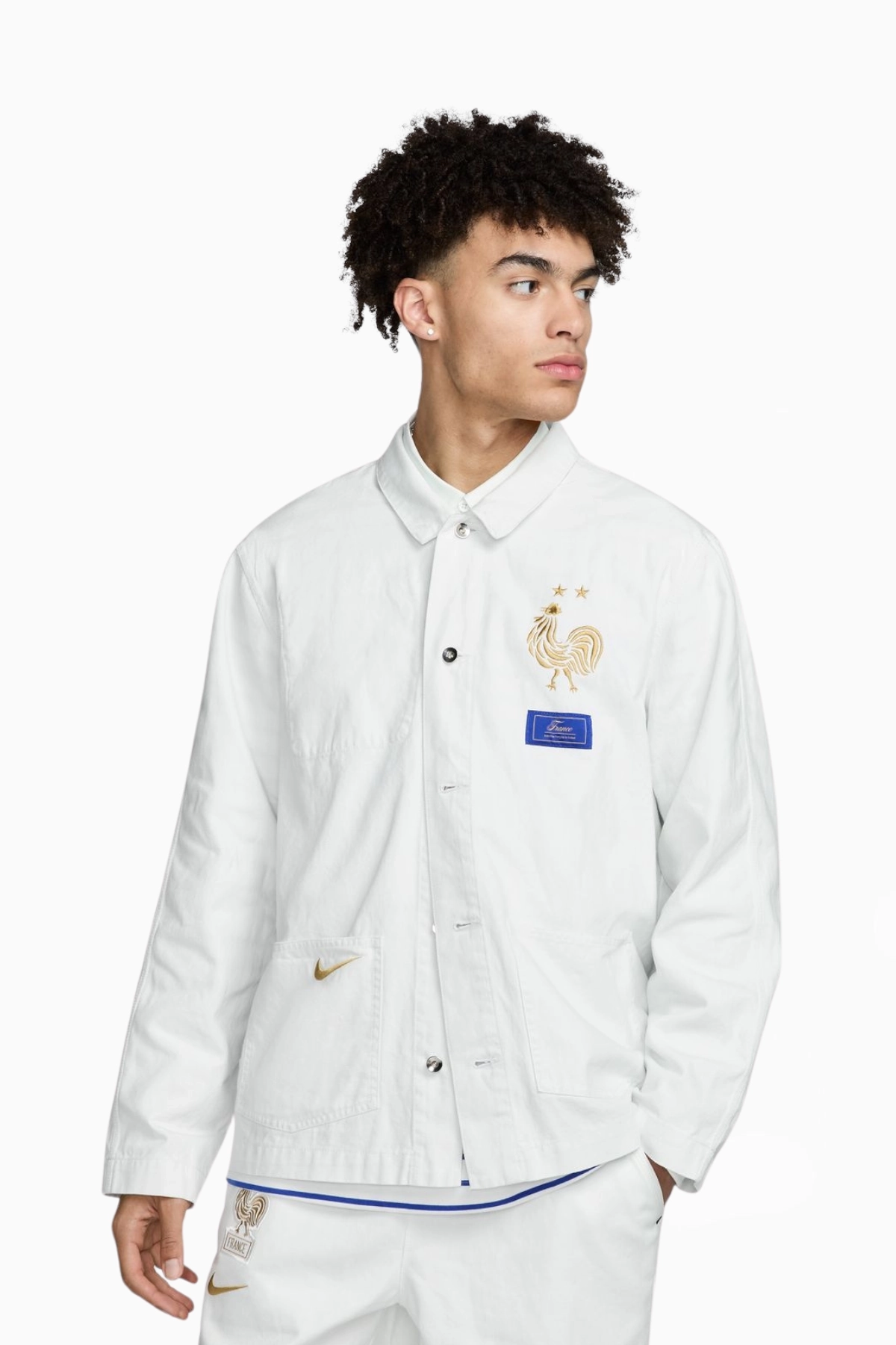 Kurtka Reprezentacji Francji Nike 2024 Life Unlined Chore - Biały