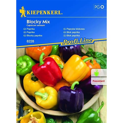 1 szt, Kaliforniai paprika Blocky F1, színkeverék - Magok: Mod de ambalare: 1 db