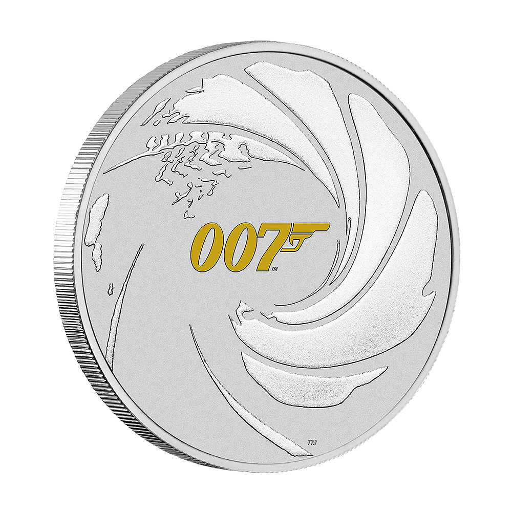 Srebrna moneta JAMES BOND 007 2021 1 uncja - wysyłka 24 h!