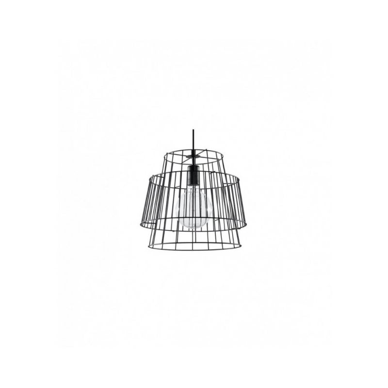 Lampa wisząca GATE czarna, industrialna - 35x35x130cm Sollux
