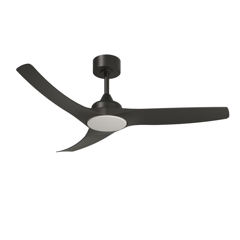 Wentylator sufitowy TOKYO PLUS z oświetleniem - Lato/Zima - 3 łopatki - śr. 132 cm - czarny - Inspire