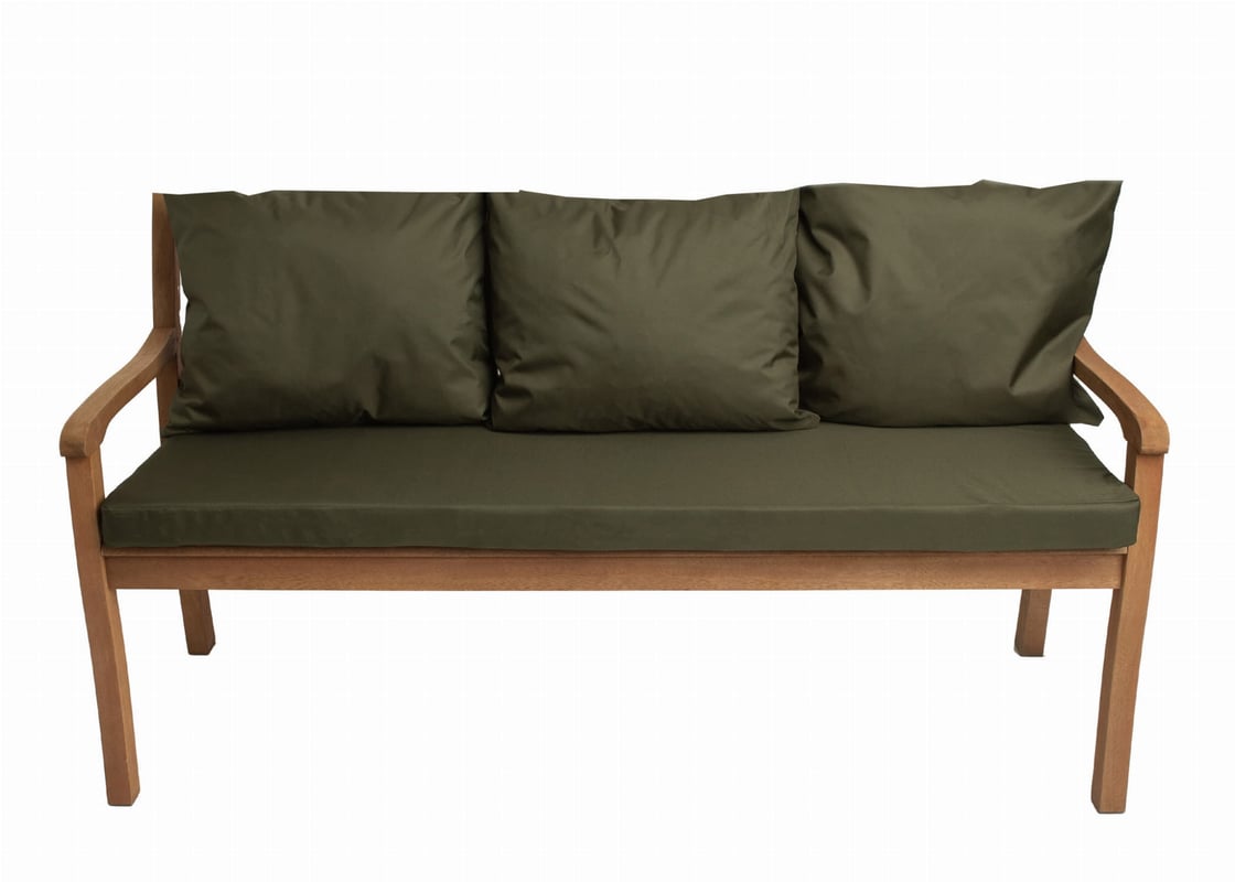 Poduszka ogrodowa na ławkę 150x60x7cm/3x50x56cm Poduszka na ławkę Zielona poduszka na meble ogrodowe Wygodne poduszki na sofę 3 osobową balkon