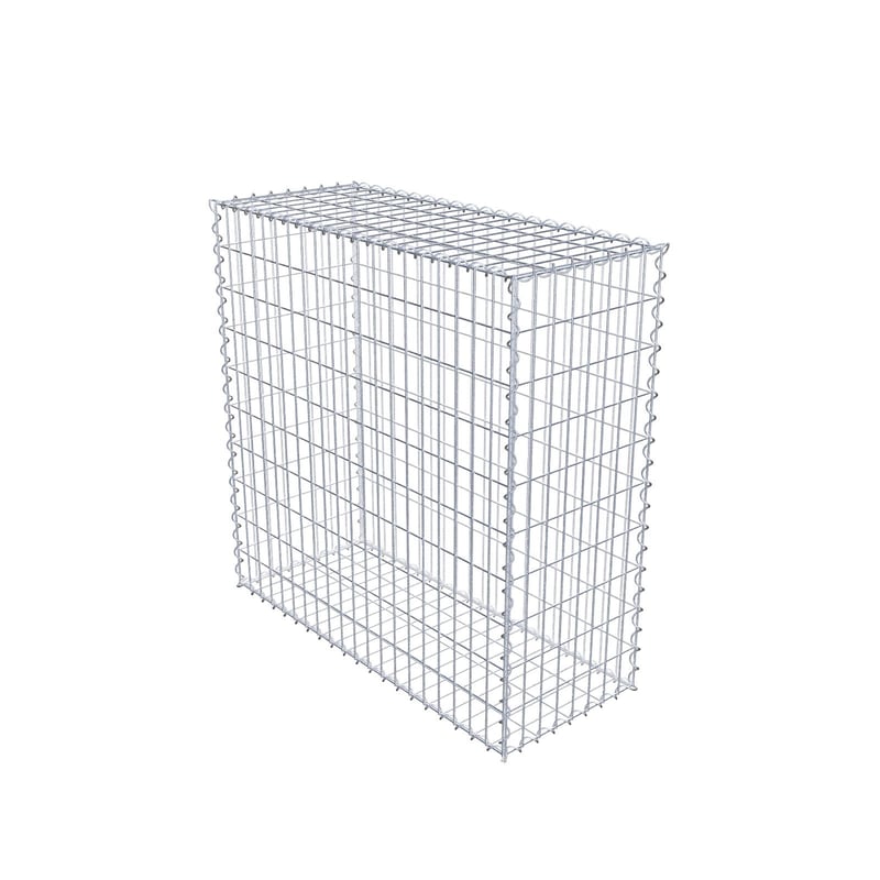 Gabion 100 cm x 100 cm x 40 cm (dł. x wys. x gł.), rozmiar oczek 5 cm x 10 cm, spirala